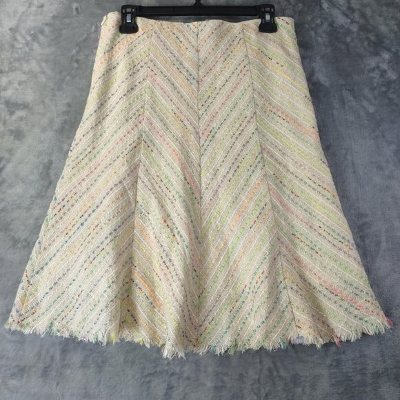 Trina Trunk Women 4 White Multicoclored Flowy Distressed Tired Boho Skirt 252820 - Picture 1 of 10